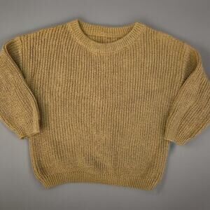 Amazon knit‎ sweater toddler Mustard Color fits 12-18months NWOT
